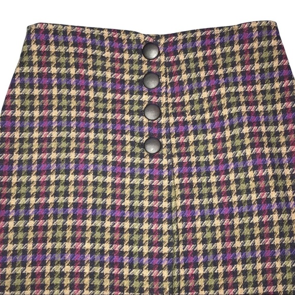 Vintage 100% Wool Tartan Plaid Pencil Skirt Size 4 - Picture 3 of 9